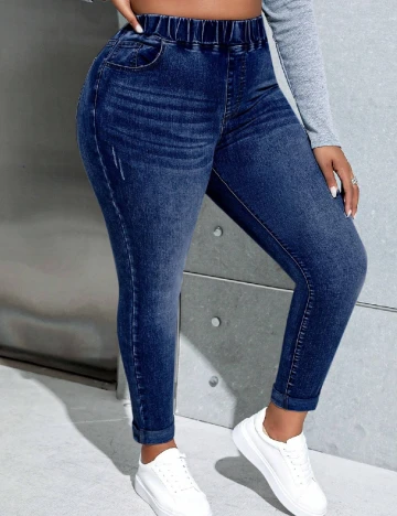 Blugi SHEIN CURVE, bleumarin