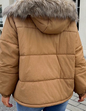 Geaca SHEIN CURVE, maro