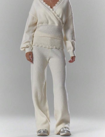 Pantaloni Musera, alb