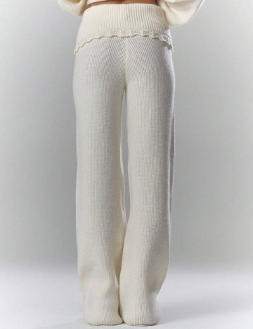 Pantaloni Musera, alb