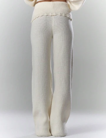 Pantaloni Musera, alb