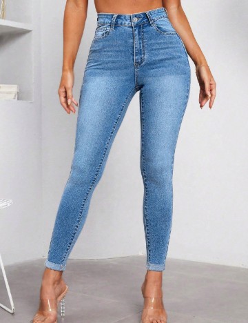 
						Blugi SHEIN, albastru