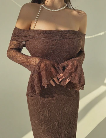 Rochie lunga SHEIN, maro