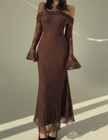 Rochie lunga SHEIN, maro