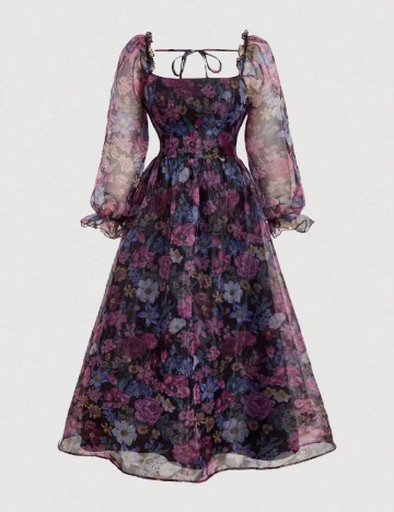 Rochie medie SHEIN CURVE, floral print