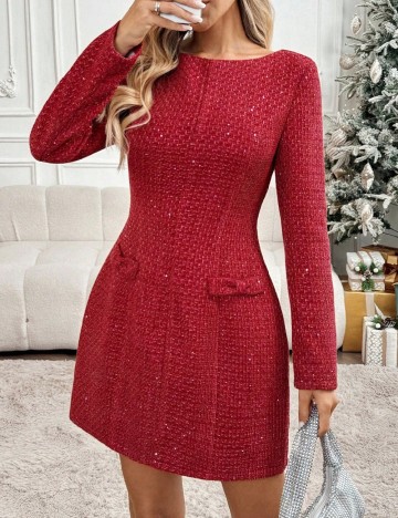 Rochie scurta SHEIN CURVE, rosu