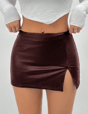 Fusta SHEIN CURVE, visiniu