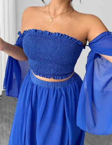 Compleu SHEIN CURVE, albastru