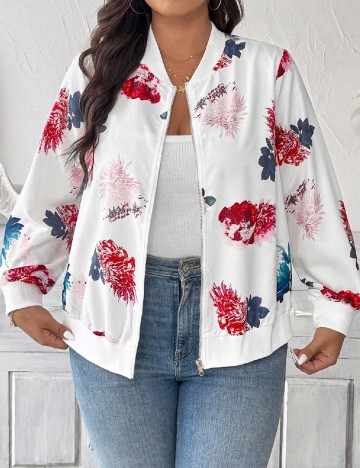 Jacheta SHEIN CURVE, alb