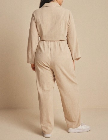 Salopeta SHEIN CURVE, crem