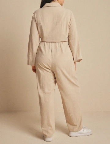 Salopeta SHEIN CURVE, crem