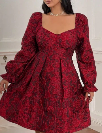 Rochie scurta SHEIN CURVE, rosu