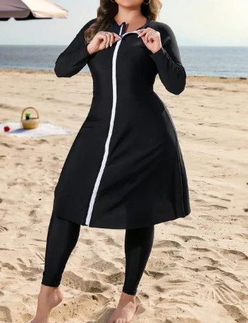 Costum de baie SHEIN CURVE, negru