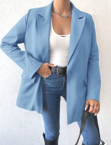 Sacou SHEIN, albastru