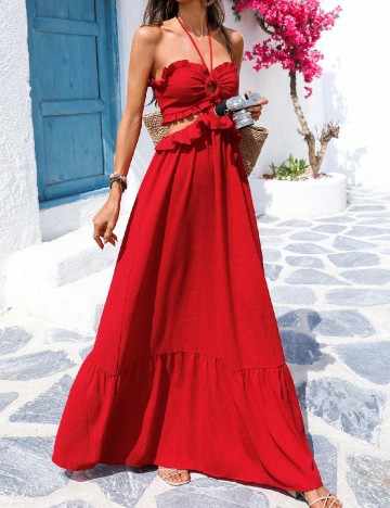 
						Rochie lunga SHEIN, rosu