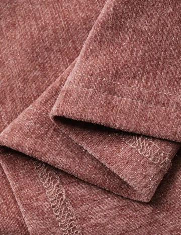 Rochie medie Dazy, roz pudra inchis