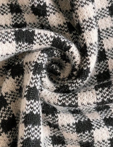 Cardigan SHEIN CURVE, crem/negru