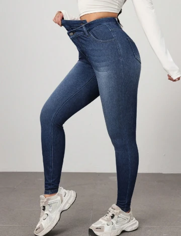 Pantaloni SHEIN, albastru