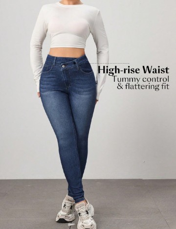 Pantaloni SHEIN, albastru