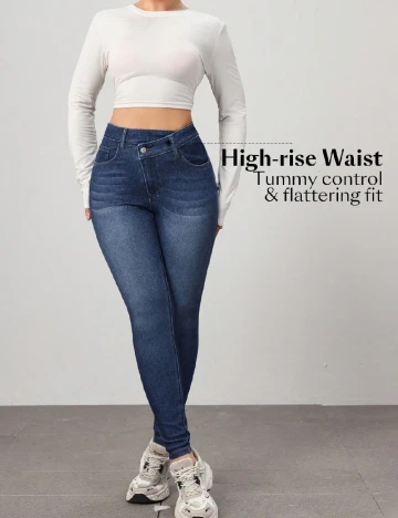 Pantaloni SHEIN, albastru