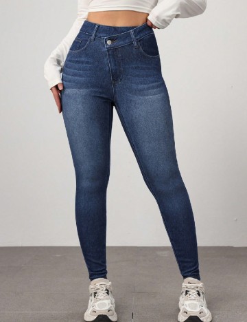 Pantaloni SHEIN, albastru