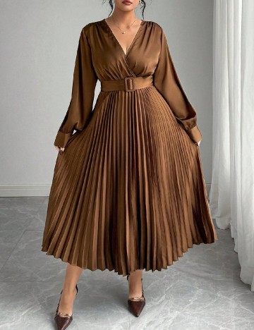 
						Rochie medie SHEIN CURVE, maro