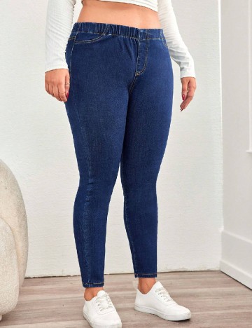 Blugi SHEIN CURVE, albastru