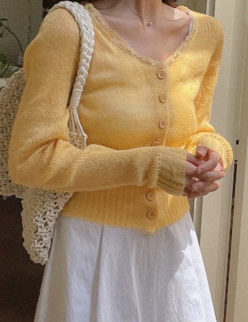 Cardigan SHEIN, galben