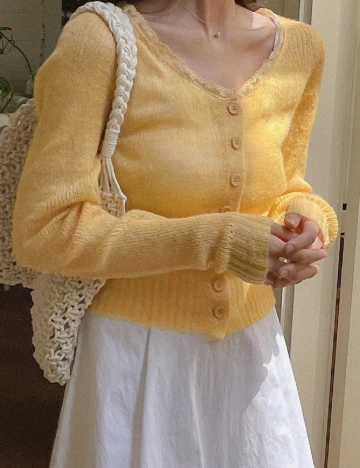 Cardigan SHEIN, galben