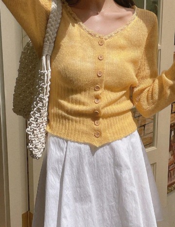 Cardigan SHEIN, galben