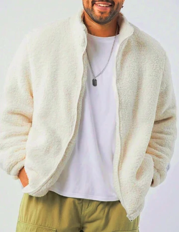 Jacheta SHEIN Plus Size Men, ecru