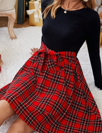 Rochie scurta SHEIN, negru/rosu