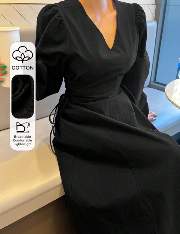 Rochie lunga Dazy, negru