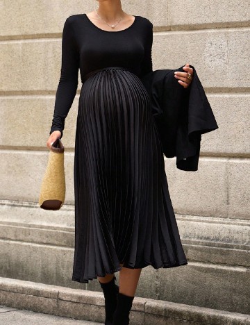 Rochie medie SHEIN Maternity, negru