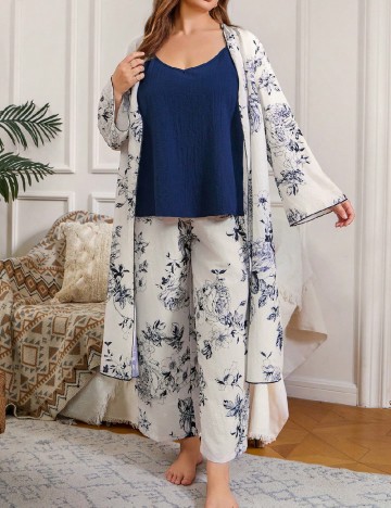 
						Pijama SHEIN CURVE, ecru