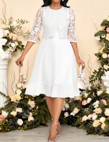 Rochie scurta SHEIN, alb