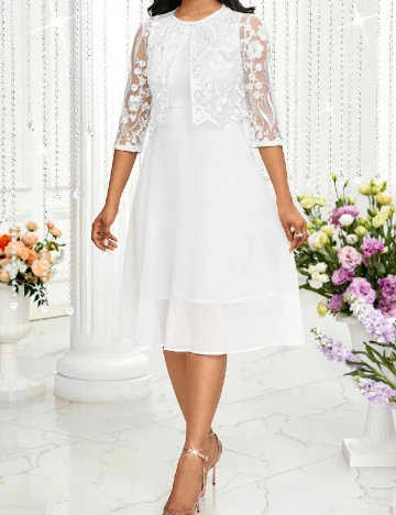 Rochie scurta SHEIN, alb