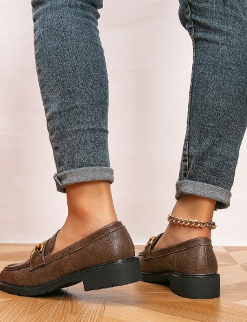 Mocasini SHEIN, maro