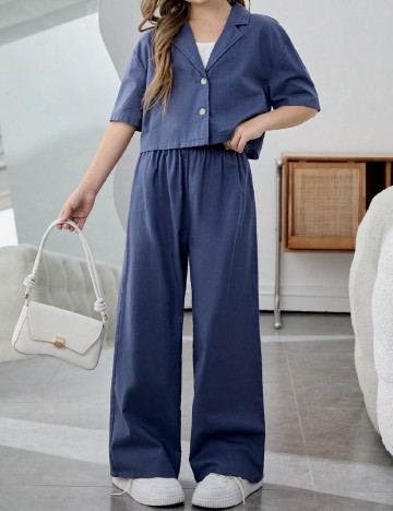 
						Compleu Shein Kids, bleumarin