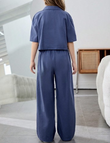 Compleu Shein Kids, bleumarin