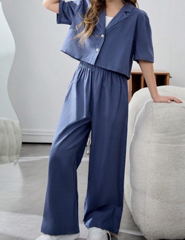 Compleu Shein Kids, bleumarin