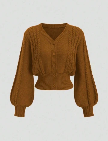 Cardigan SHEIN, maro