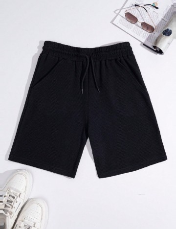 Set Pantaloni scurti 2 perechi SHEIN, negru/verde