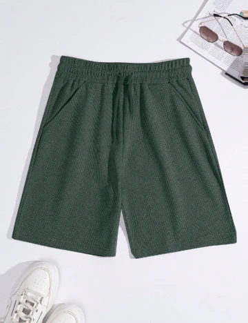 Set Pantaloni scurti 2 perechi SHEIN, negru/verde