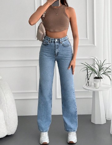 
						Blugi SHEIN, albastru