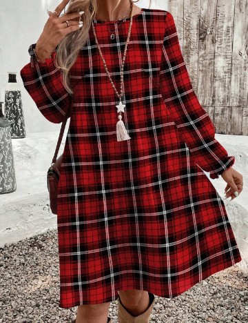 Rochie scurta Emery Rose, rosu