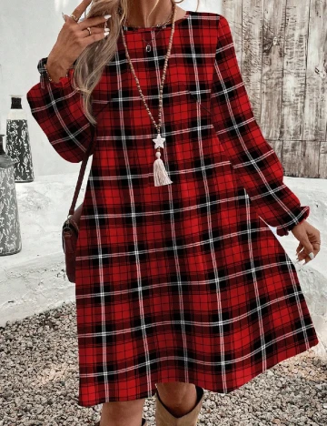 Rochie scurta Emery Rose, rosu