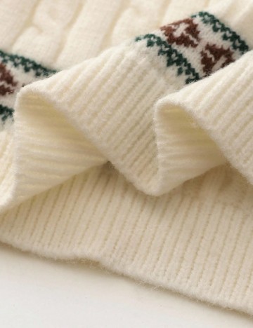 Pulover Shein Kids, alb