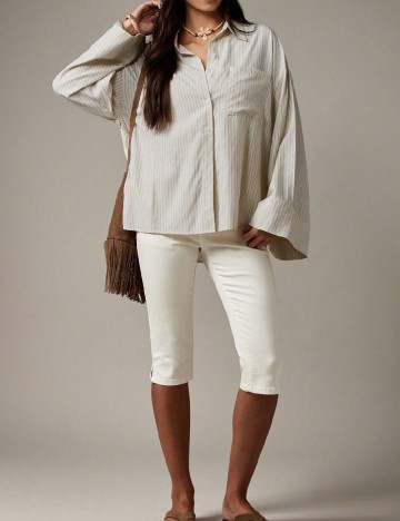 
						Camasa Missguided, alb/bej