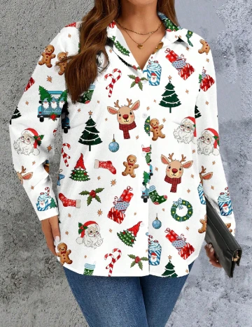 Camasa Emery Rose Curve, alb